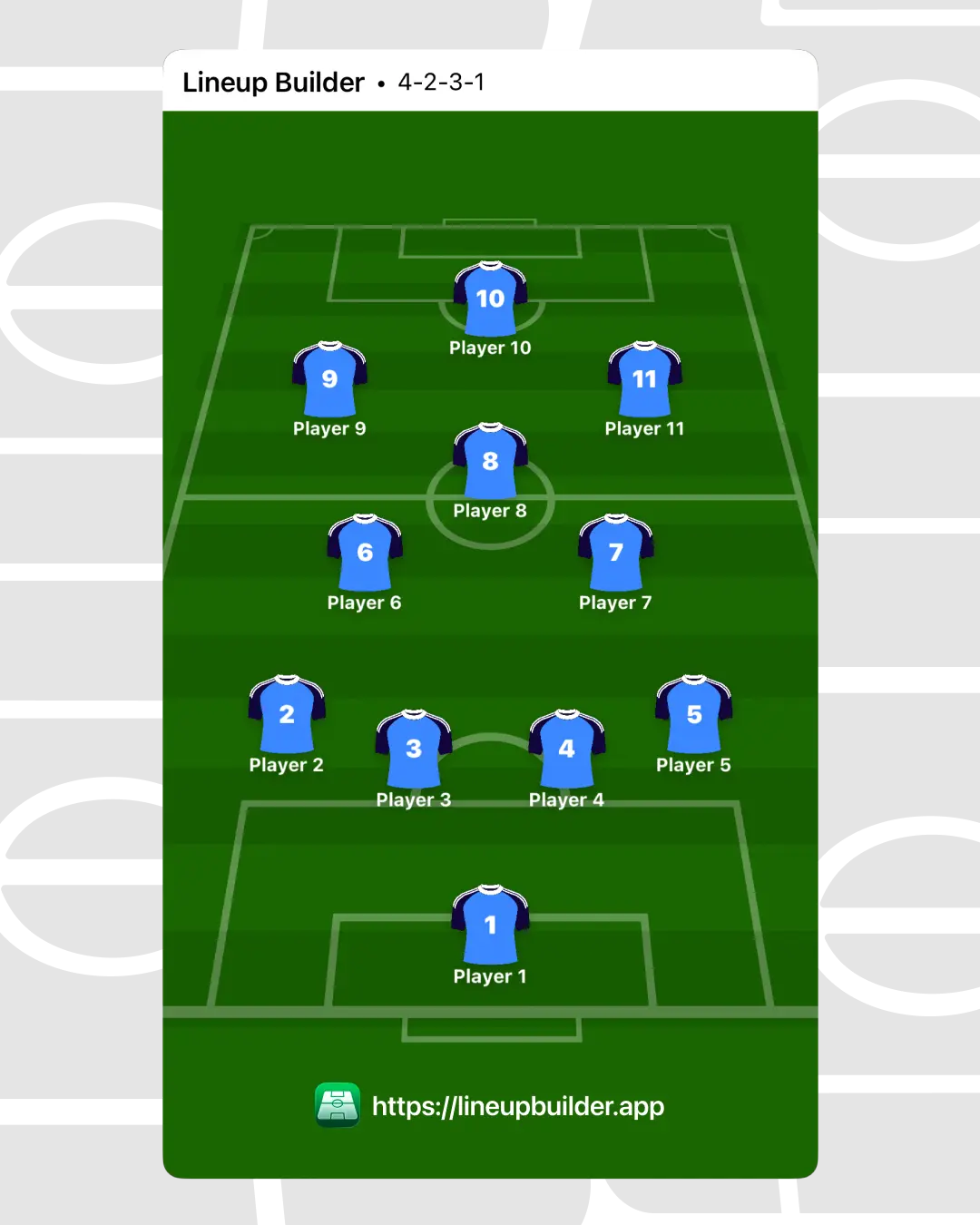 4-2-3-1 Formation — football soccer formation lineup
