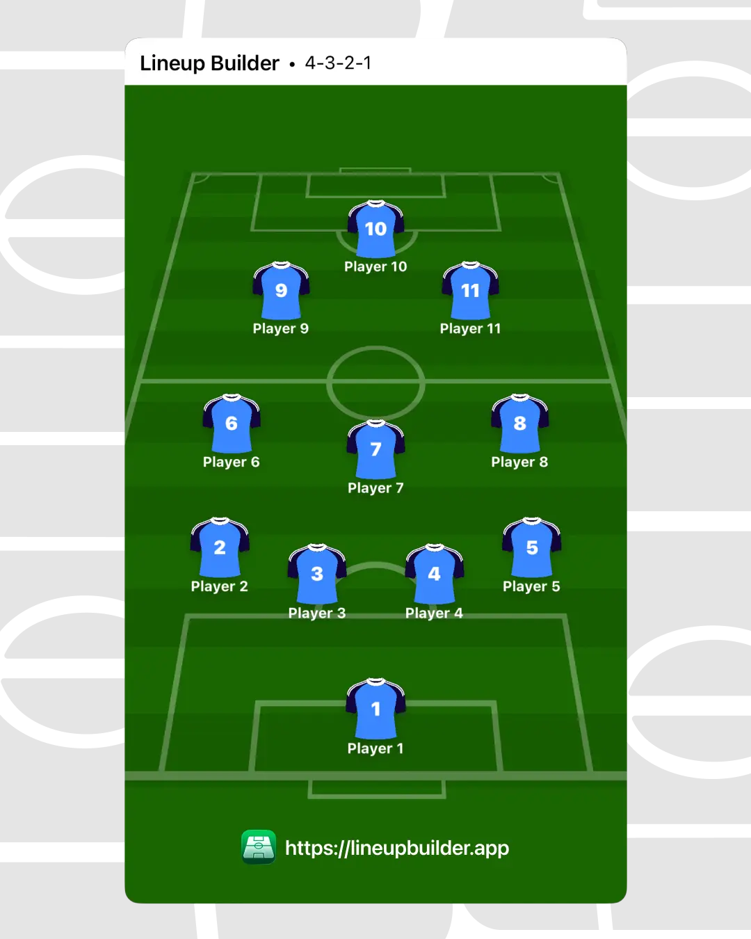 4-3-2-1 Formation — football soccer formation lineup