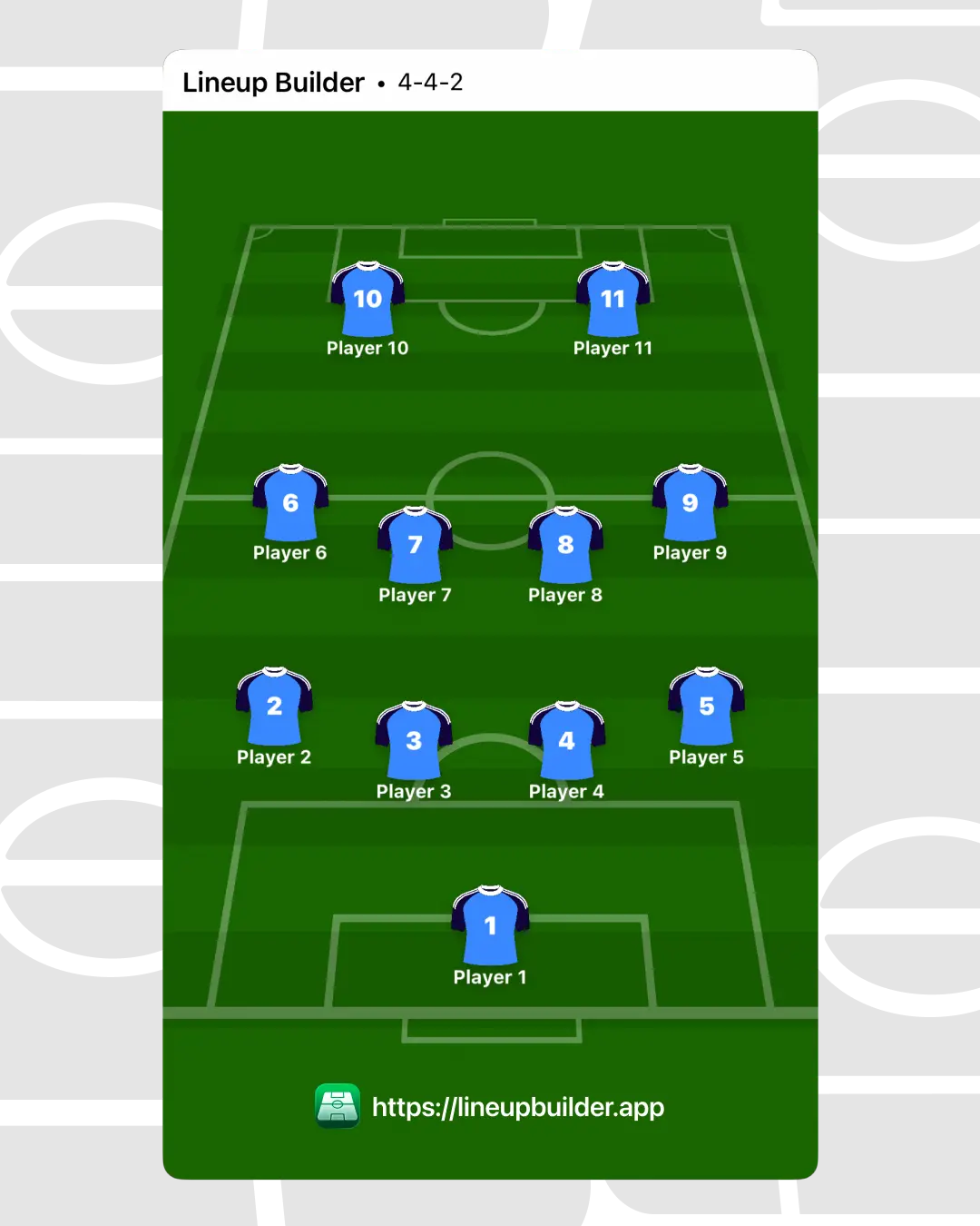4-4-2 Formation — football soccer formation lineup
